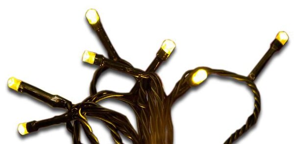 Vánoční LED řetěz 10 m, 100 LED, teple bílý