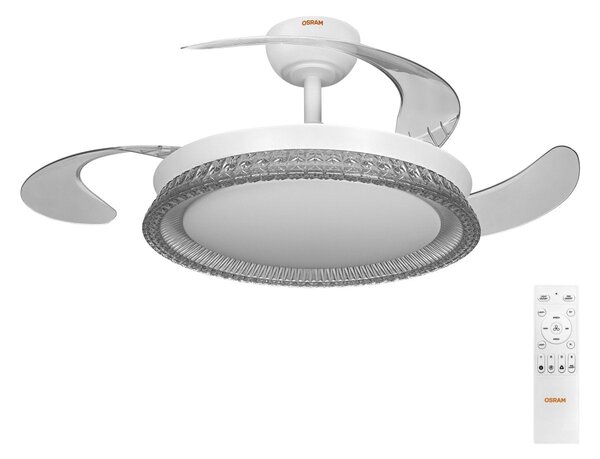 Stropní ventilátor Cierzo 1220 mm 60 W, laditelná bílá RGB