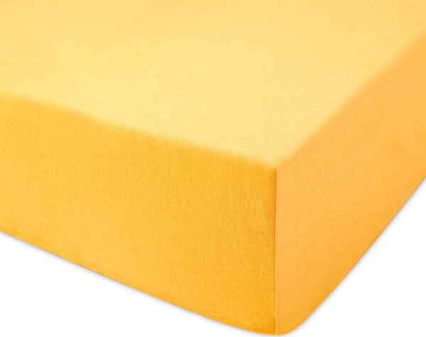 DĚTSKÉ JERSEY PROSTĚRADLO 004 80X160 CM ŽLUTÉ