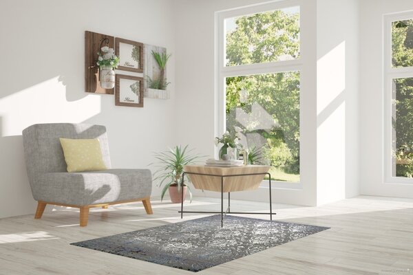 Berfin Dywany, Kusový koberec Elite 23282 Navy Grey, 60x100, šedá, obývací pokoj