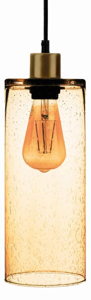 Závěsná lampa Válec ze sodového skla žlutý Ø 12cm