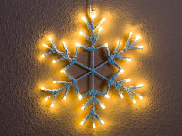 Vánoční LED dekorace, sněhová vločka, 30 cm, teple bílá