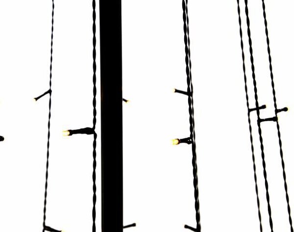 Vánoční dekorace, světelná pyramida 240 cm, teple bílá