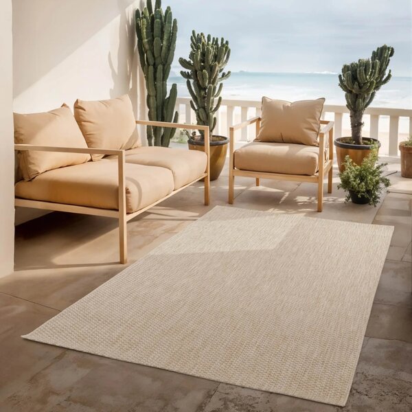 Fargotex Béžový zahradní koberec Grano 160 x 230 cm