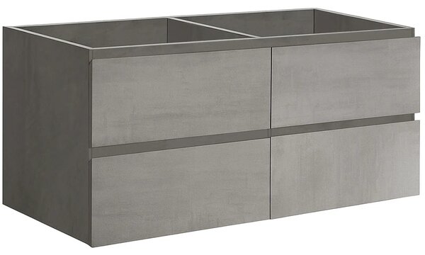Koupelnová skříňka pod umyvadlo Carole - betonově šedá - 119x48x45 cm
