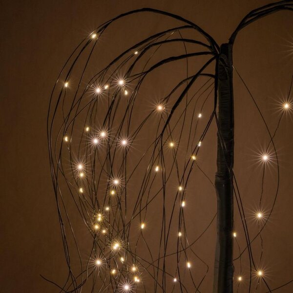 Vánoční dekorace, světelná vrba 150 cm, 96 LED, teple bílá