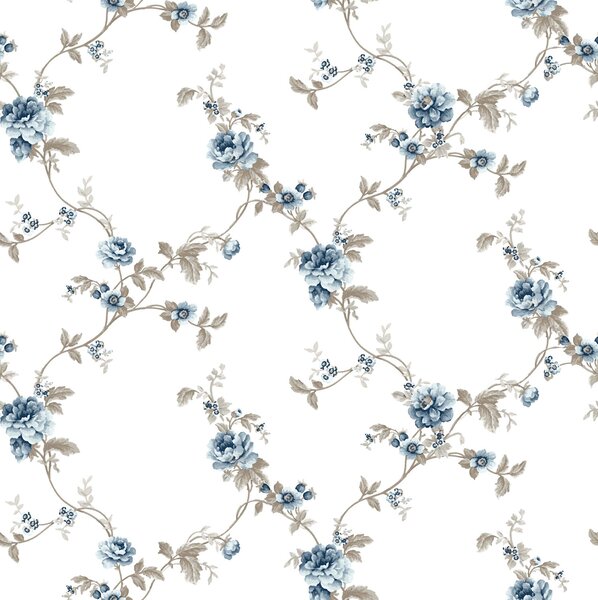 Bílá vliesová květinová tapeta na zeď, 84035, Blooming Garden, Cristiana Masi by Parato