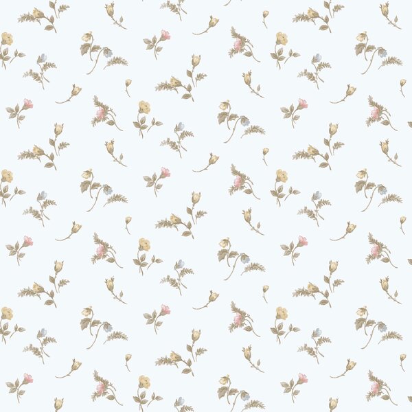 Bílá vliesová květinová tapeta na zeď, 84008, Blooming Garden, Cristiana Masi by Parato