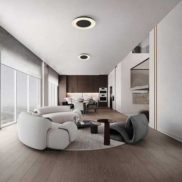Nova Luce Epos LED stropní svítidlo Černá600 mm