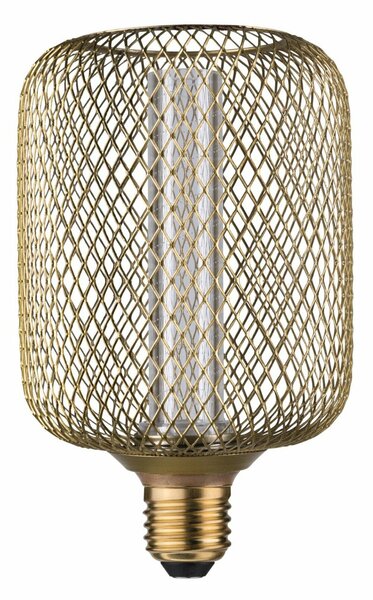 PAULMANN Kovic Glow Standard 230V LED žárovka Zyl E27 Spiral 4,2W 1800K mosaz 290.85