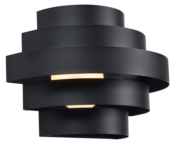 Moderní nástěnné svítidlo černé vč. LED s 3-stupňovým stmíváním - Lines