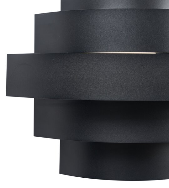 Moderní nástěnné svítidlo černé vč. LED s 3-stupňovým stmíváním - Lines