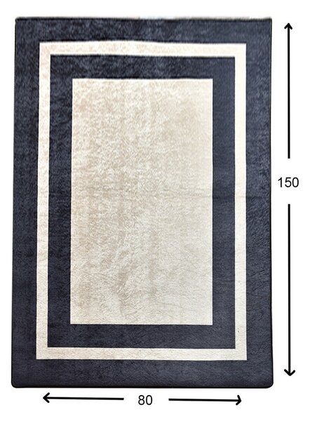 Conceptum Hypnose Koberec Black Frame 80x150 cm bílý/černý