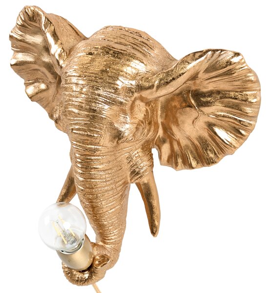 Slon Nástěnná lampa ELEPHANTI Zlatá