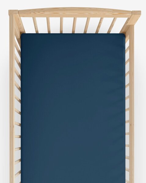 Goldea bavlněné prostěradlo do dětské postýlky - námořnické modré 60 x 120 cm