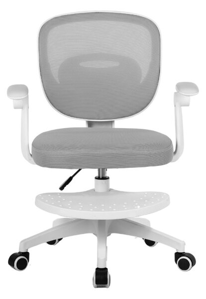 Dětská otočná židle Neoseat JUNI 008 s podnoží — látka, šedá