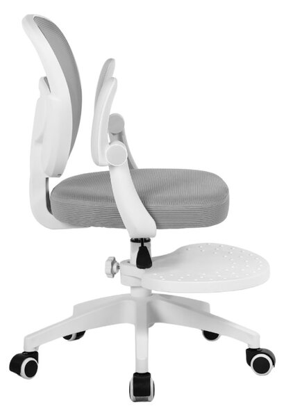 Dětská otočná židle Neoseat JUNI 008 s podnoží — látka, šedá