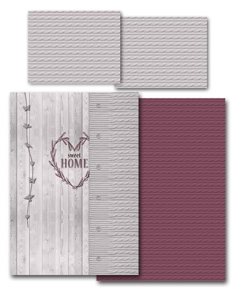 Povlečení Veba GEON tisk Sweet home Velikost: 2x 140x200 cm + 2x 70x90 cm