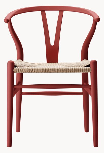 Dřevěná židle's ručně tkaným sedákem CH24 Wishbone Chair