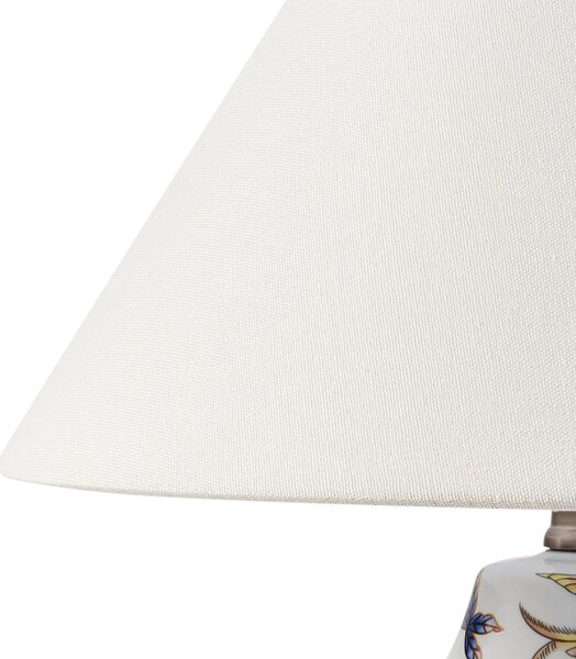 Stolní lampa MORACA Porcelán Bílá/Modrá