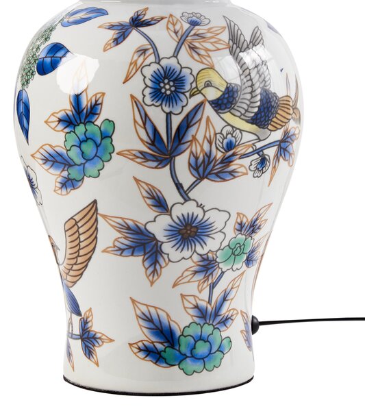 Stolní lampa MORACA Porcelán Bílá/Modrá