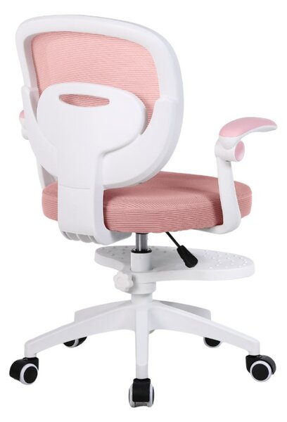 Dětská otočná židle Neoseat JUNI 008 s podnoží — látka, růžová