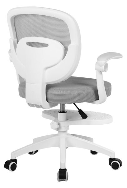 Dětská otočná židle Neoseat JUNI 008 s podnoží — látka, šedá