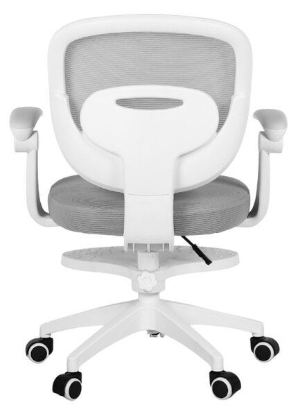 Dětská otočná židle Neoseat JUNI 008 s podnoží — látka, šedá