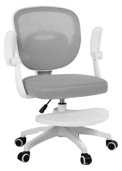 Dětská otočná židle Neoseat JUNI 008 s podnoží — látka, šedá