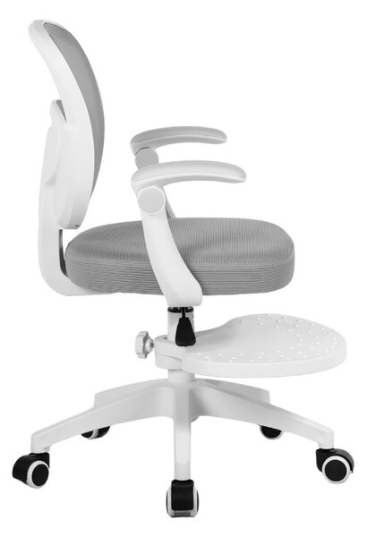 Dětská otočná židle Neoseat JUNI 008 s podnoží — látka, šedá