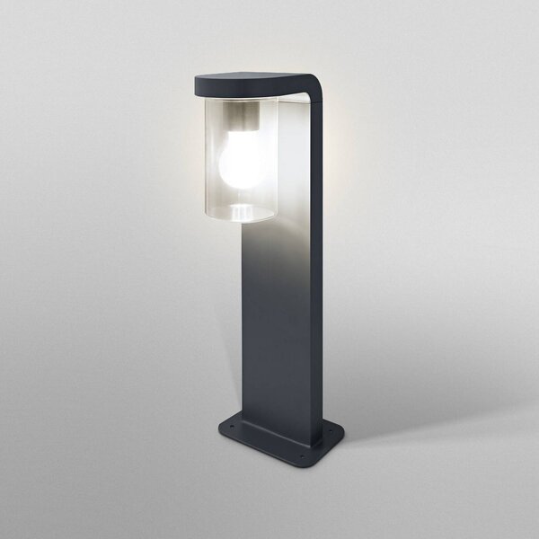 OSRAM osvětlení cesty ENDURA CLASSIC CASCADE 50 cm tmavě šedá/čirá, stmívatelný, Hliník / šedá / zinek, Hliník, Moderní