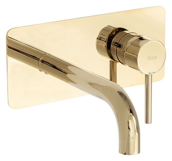 Rea VIVA L. GOLD + Box - Podomítková umyvadlová baterie, iBox, zlatá, REA-B6251