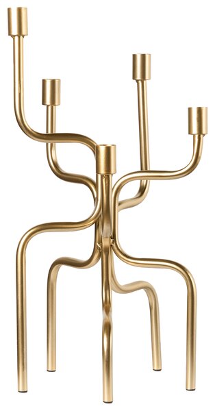 Svícen PORRTELA 50 cm Kov Zlatá