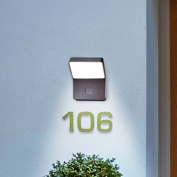 OSRAM LED senzorové venkovní nástěnné svítidlo ENDURA STYLE WIDE tmavě šedá, Hliník / šedá / zinek, Hliník, Moderní