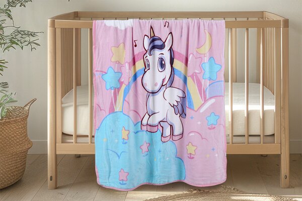 Detská deka mikro UNICORN detský motiv;vánocní