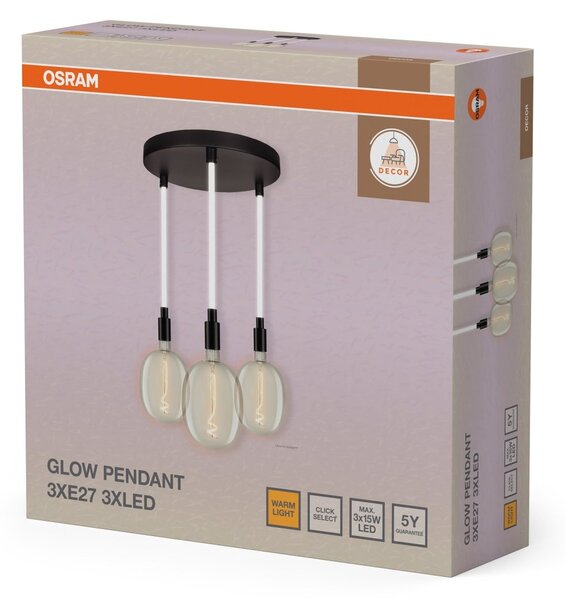 Moderní závěsné svítidlo Decor Glow PL 3xE27