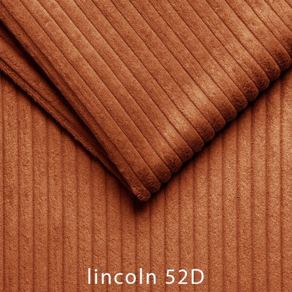 Sedací souprava GREIZ | 203x275 cm | levá | rozkládací + úložný prostor | lincol 52D cihlová | 3D manšestr