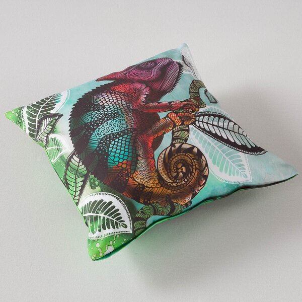 Povlak na polštář Veba GEON tisk Africké léto chameleon Velikost: 40x40 cm