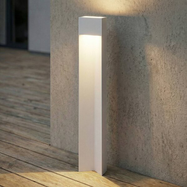 Lucande LED osvětlení cesty Kaholo, světle šedé, 90 cm, IP44, Hliník / šedá / zinek, Hliník, Moderní