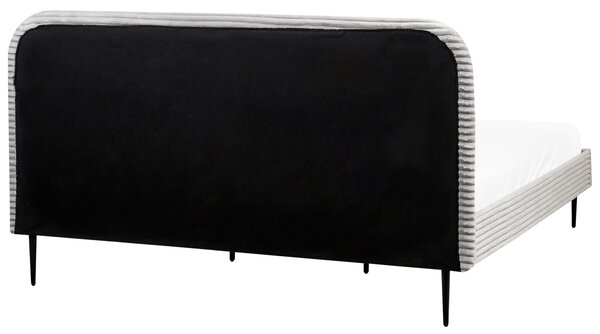Postel Manšestr FLAYAT 180 x 200 cm Světle šedá