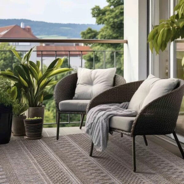 Makro Abra Kusový koberec Sisal MELISSA KF85A hnědý béžový Rozměr: 60x100 cm