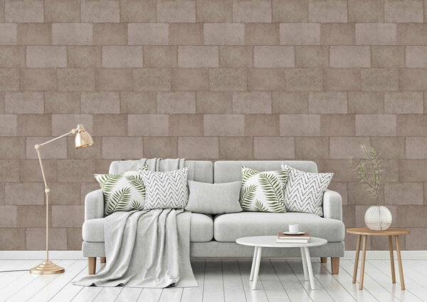 A.S. Création | Vliesová tapeta na zeď Titanium 3 38201-3 | 0,53 x 10,05 m | béžová, hnědá