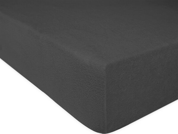 FROTÉ PROSTĚRADLO PREMIUM 90X200 CM TMAVĚŠEDÉ