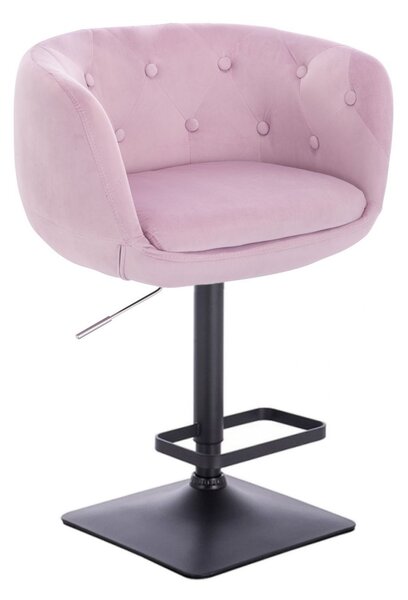 LuxuryForm Barová židle MONTANA VELUR na černé podstavě - fialový vřes