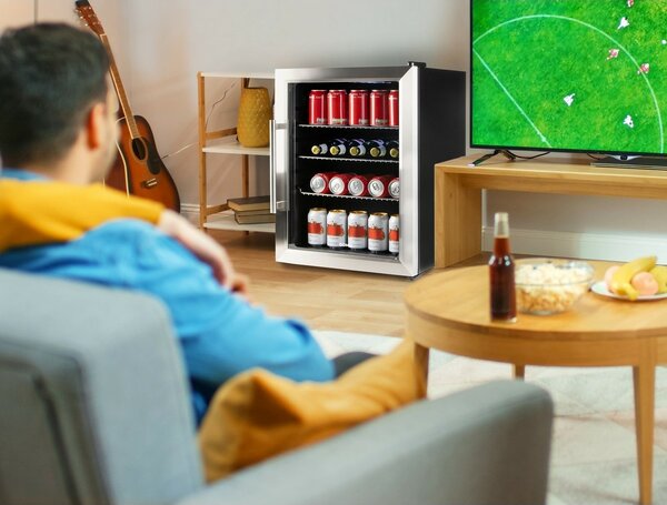 DOMO DO91609BK barová lednice se skleněnými dveřmi, 60 l