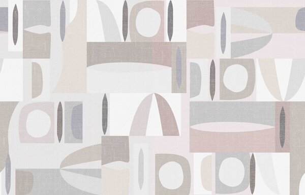 Moderní minimalistická tapeta GEOMETRIE béžová Zvolte variantu: A + B (424 cm)