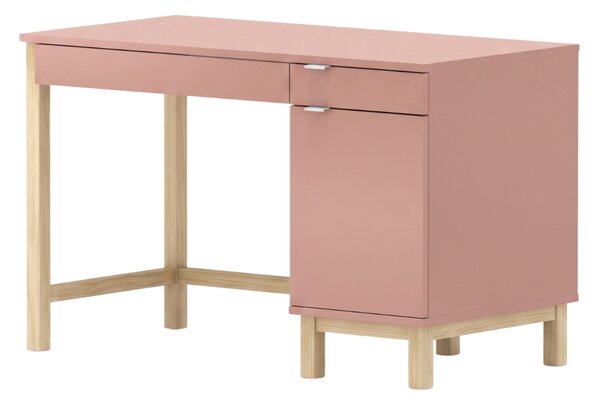 Dětský psací stůl MODEL se šuplíky a skříňkou - Námořnická modrá s černým úchytem, 100x60 cm, Zvolte stranu: Pravá
