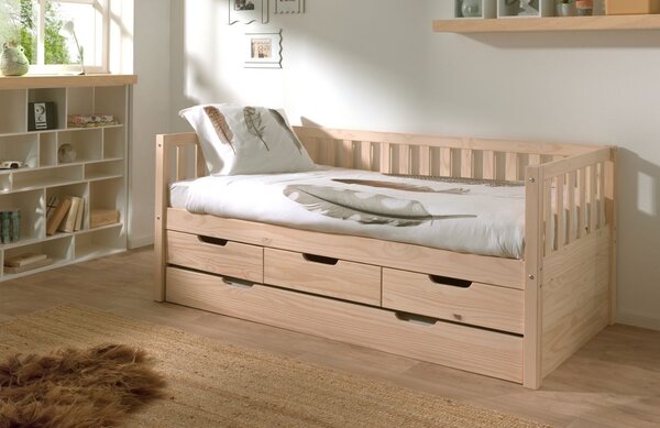 Borovicová zásuvka k posteli Vipack Fritz 198,5 x 94 cm