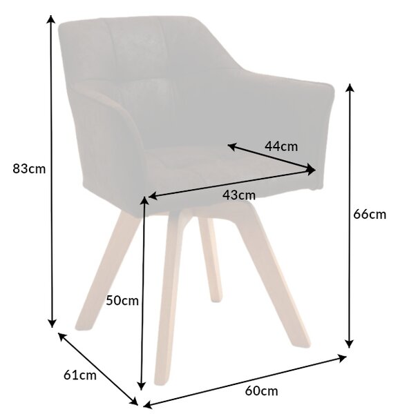 Designová otočná židle Galileo antik hnědá