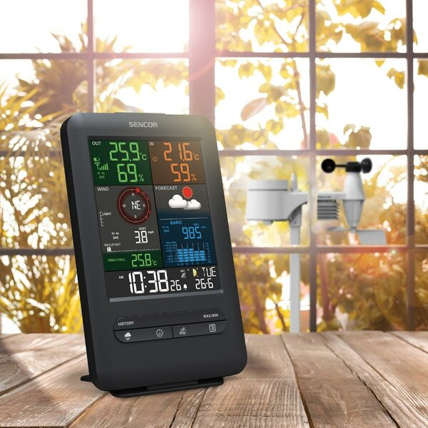 Sencor SWS 9300 profesionální meteostanice s bezdrátovým snímačem 5v1